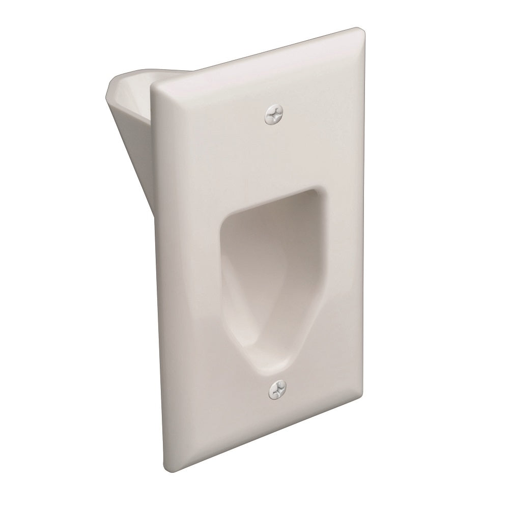 1-Gang Recessed Low Voltage Cable Plate, 1-Gang Recessed Low Voltage Cable Plate,